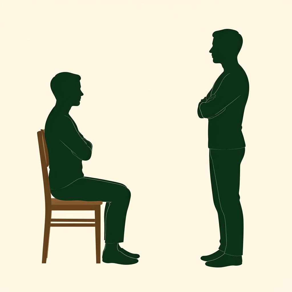 Postura sentada y de pie del test sit-to-stand